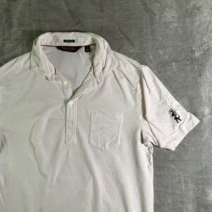 Polo Golf Ralph Lauren Stretch Lisle Striped Golf Polo Bag Pipe Embro Men (Read)